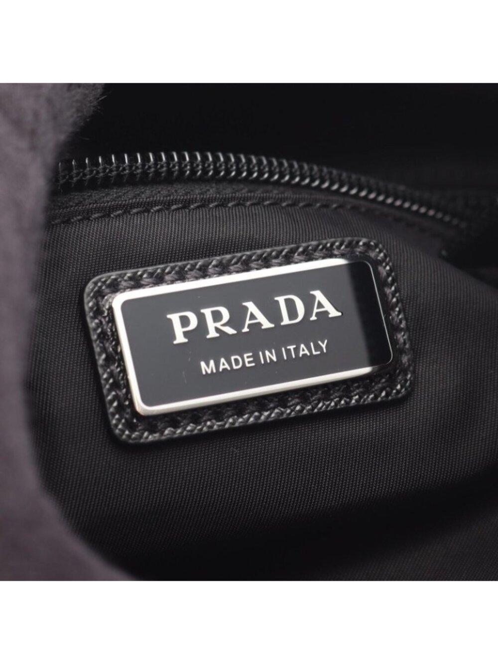 ★SOLD★ Prada Waist Bag Re-Nylon Black Nylon Triangle Logo - Picture 4 of 5